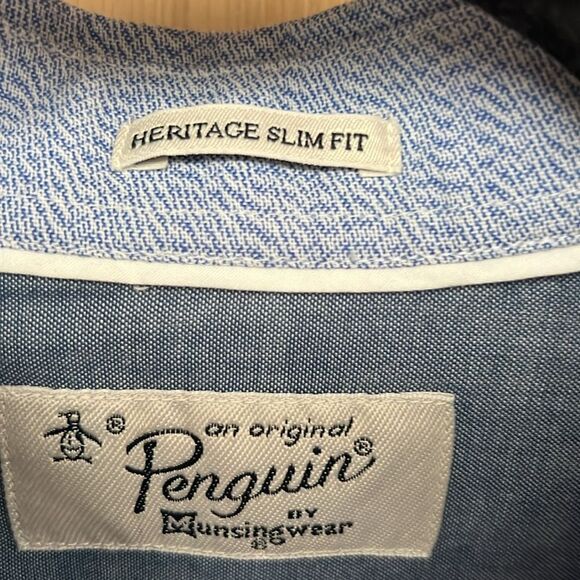 Penguin Heritage Slim Fit Button Down Size Large NWT - Picture 2 of 6